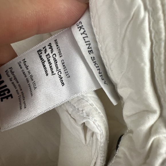 Paige Jeans Womens 28 White Skyline Skinny Denim 5 Pocket Casual USA Made READ - Picture 3 of 11